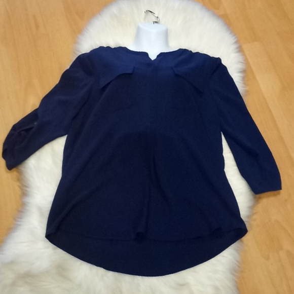 Cathy Navy Crepe Blouse - Picture 9 of 14